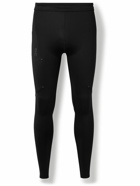 ON - Performance Logo-Print Stretch Recycled-Jersey Running Tights - Black