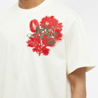 Wooyoungmi Men's Flower Embroidery T-Shirt in Ivory