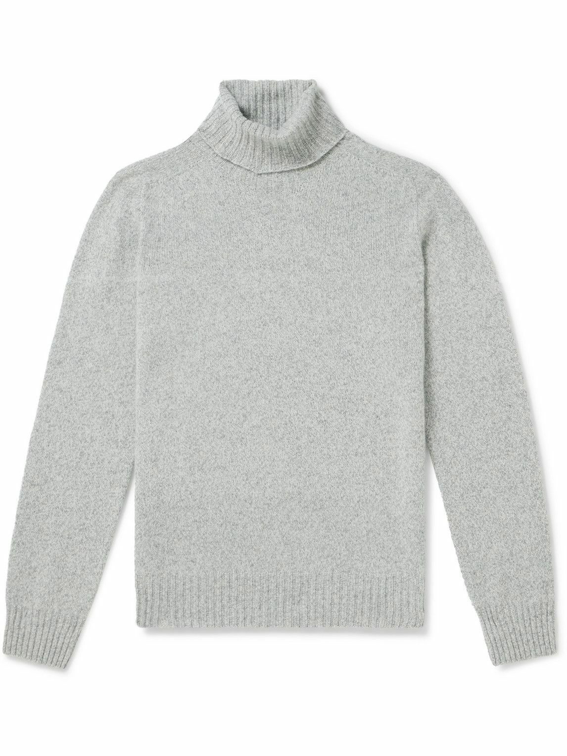 Photo: Altea - Virgin Wool and Cashmere-Blend Rollneck Sweater - Gray