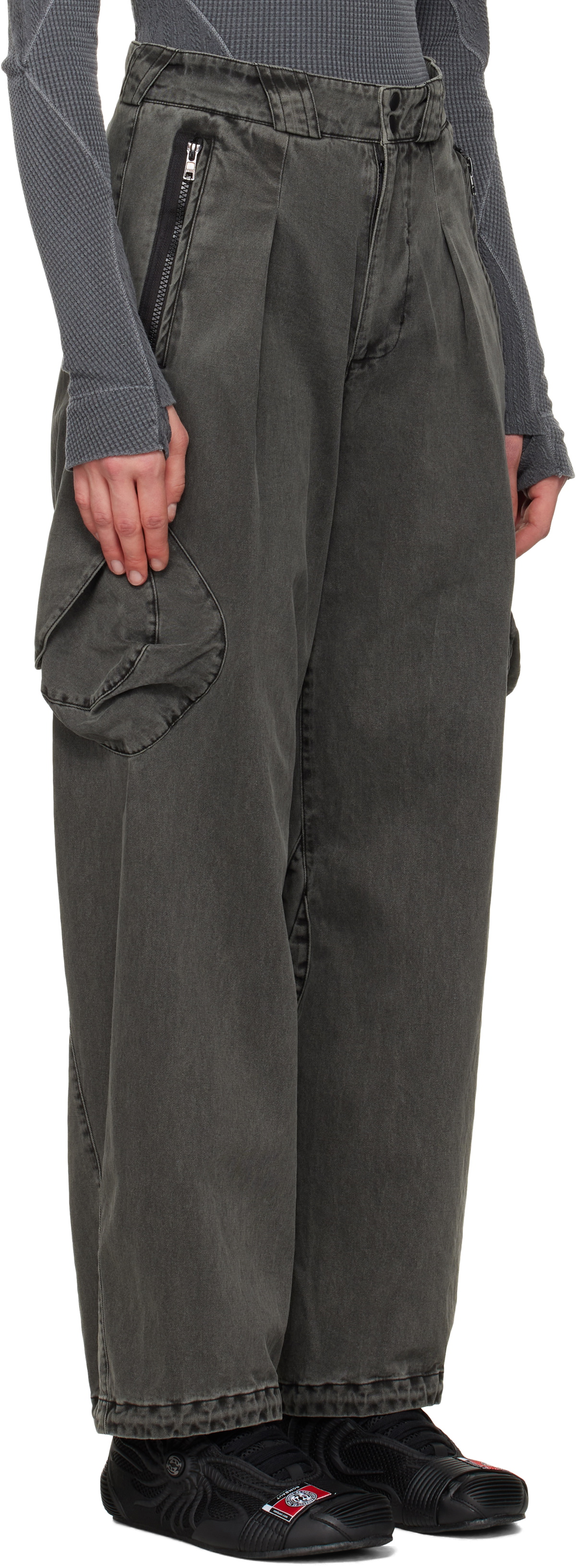 HYEIN SEO Gray Dyed Cargo Pants