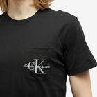 Calvin Klein Men's Monogram Logo Pocket T-Shirt in Black