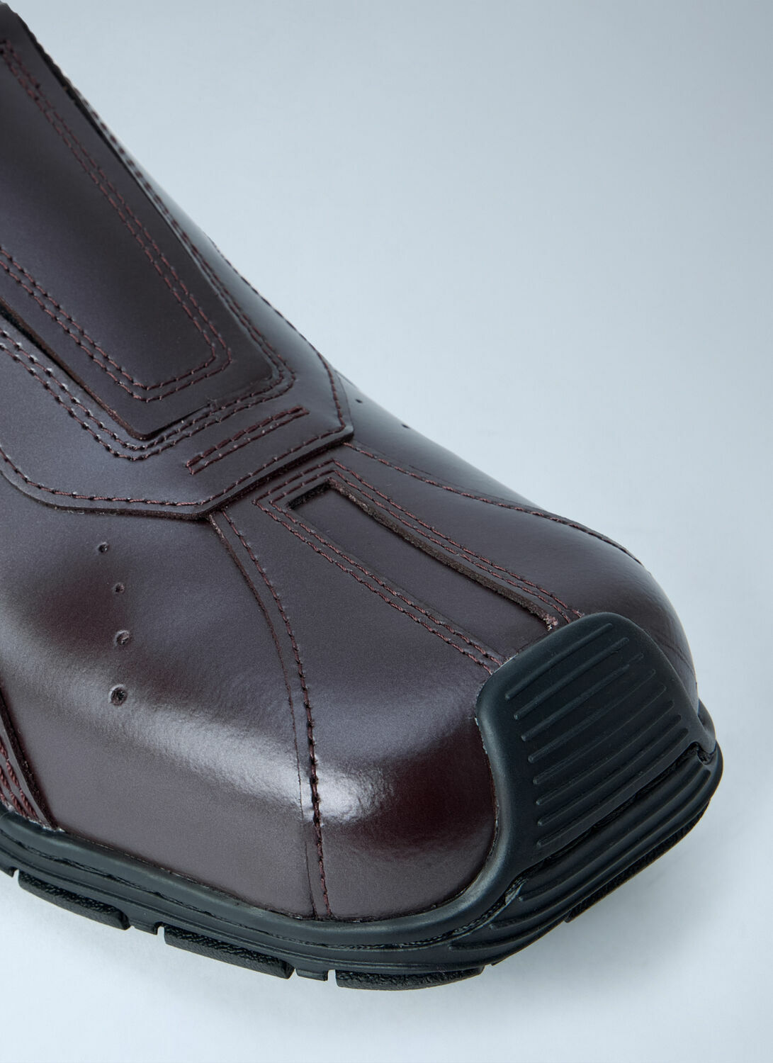 Dr. Martens Aurix Oxblood Satin Finish Leather Slip Ons