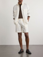 Ralph Lauren Purple label - Straight-Leg Pleated Linen Shorts - Neutrals