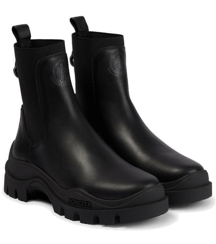 Photo: Moncler Larue Chelsea leather ankle boots
