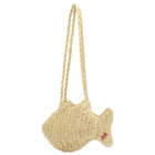 Damson Madder Women's Raffia Fish Bag in Natural 