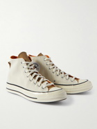 Converse - Chuck 70 Striped Canvas High-Top Sneakers - White