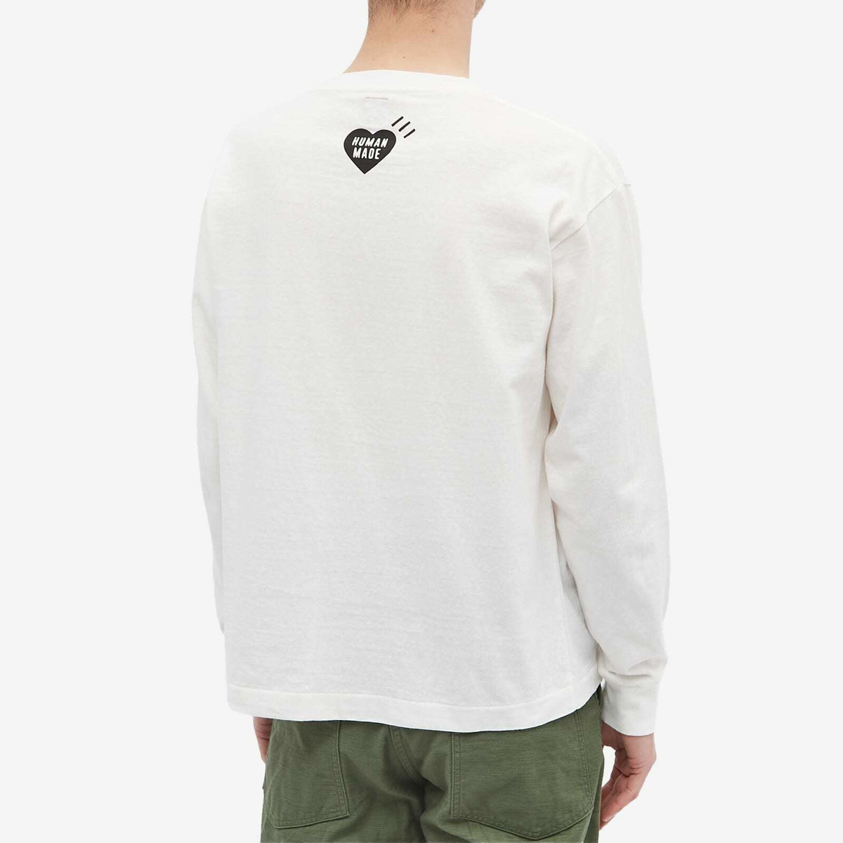 長袖カットソー ホワイト HUMAN MADE