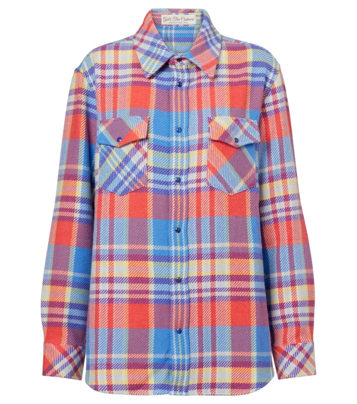 Photo: God's True Cashmere Creator plaid cashmere shirt