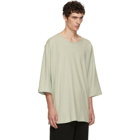 Homme Plisse Issey Miyake Green Raw Crewneck T-Shirt