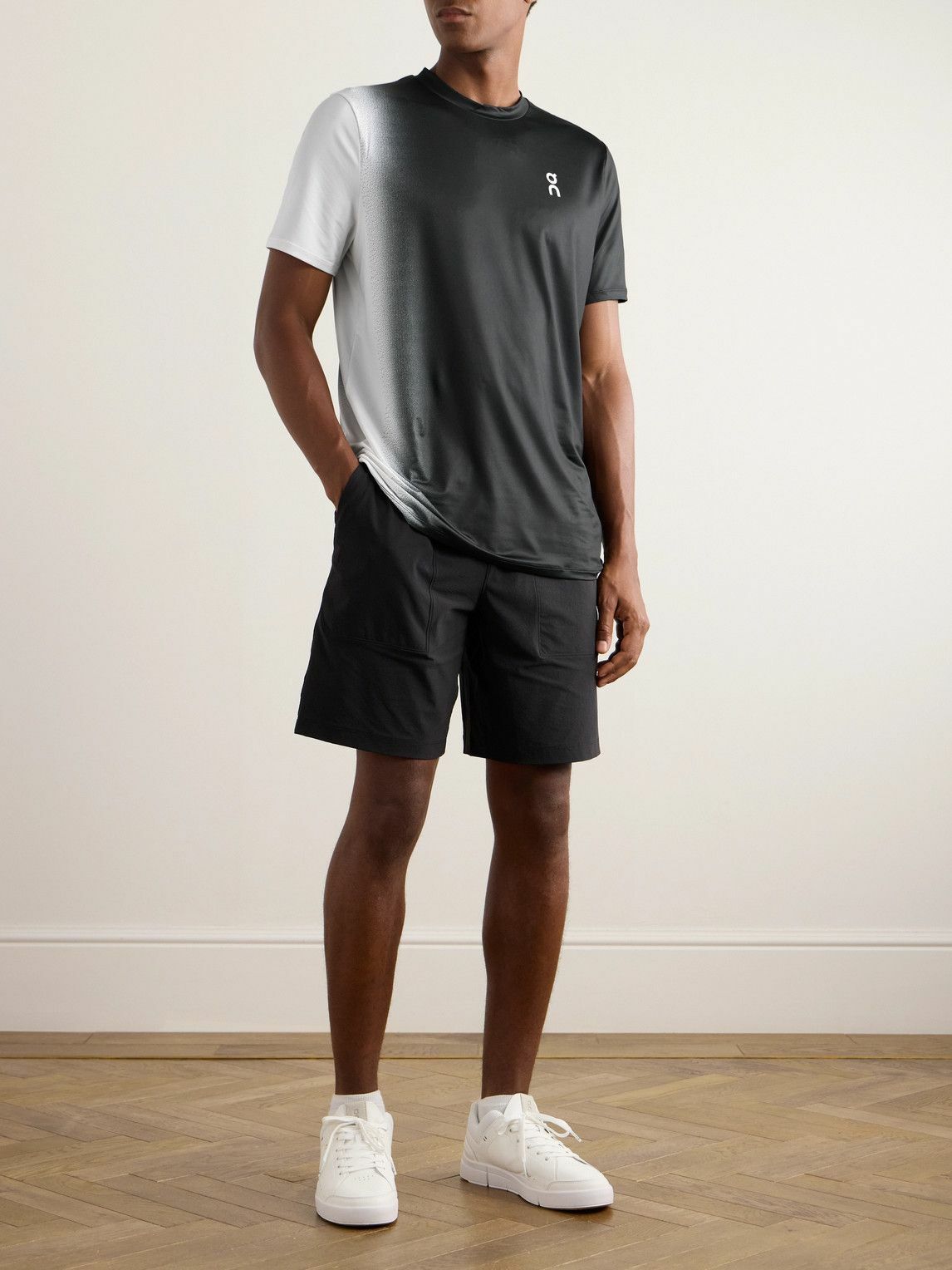ON - Court-T Logo-Print Stretch Recycled-Jersey Tennis T-Shirt