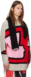 Walter Van Beirendonck Gray Moon Eye Sweater