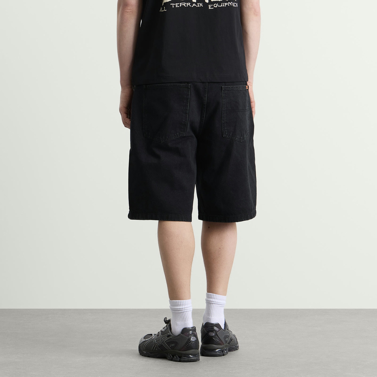 Butter Goods Men's Baggy Denim Shorts in Flat Black