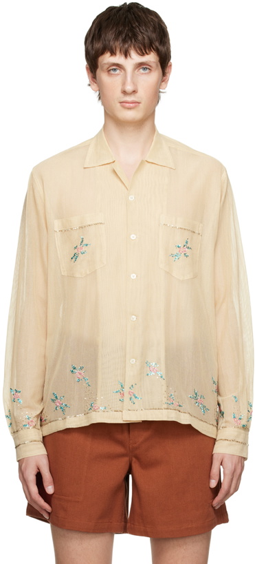 Photo: Bode Beige Sequined Shirt