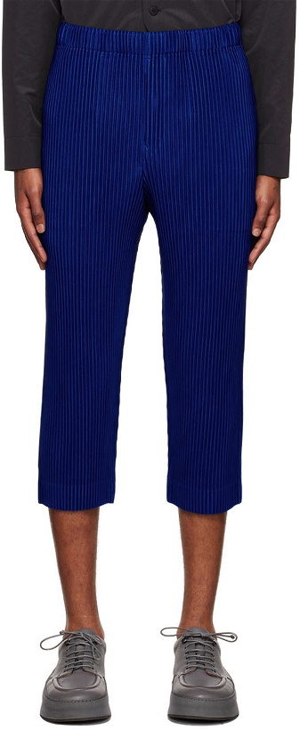 Photo: HOMME PLISSÉ ISSEY MIYAKE Blue Monthly Color August Trousers