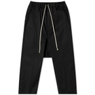 Rick Owens Men's Cropped Drawstring Pants in Black