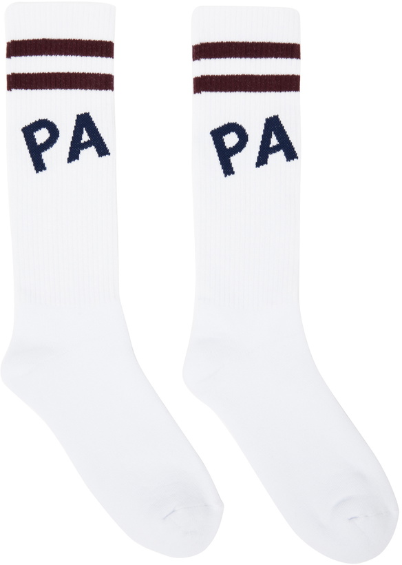 Photo: Palm Angels White College Socks