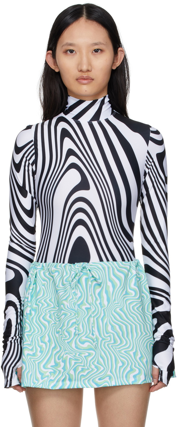 FENSI SSENSE Exclusive White & Black Oraculo Bodysuit