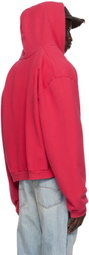 GREG ROSS Red Shoulder Pad Hoodie