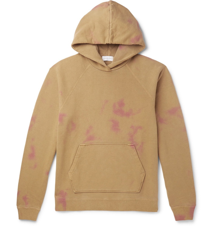 Photo: John Elliott - Double-Dyed Loopback Cotton-Jersey Hoodie - Brown