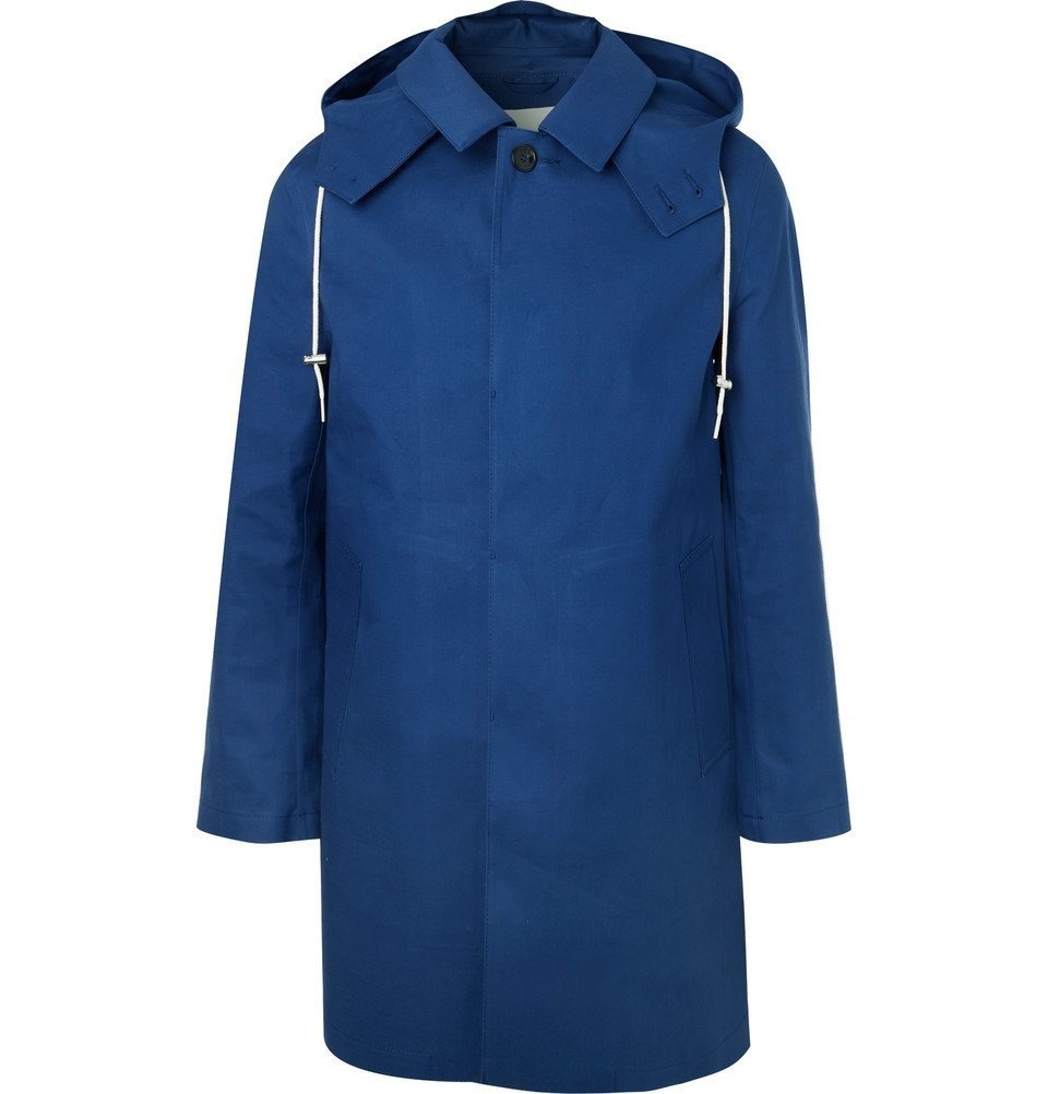 Photo: Mackintosh - Bonded-Cotton Hooded Raincoat - Blue
