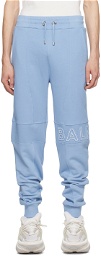 Balmain Blue Embossed Sweatpants