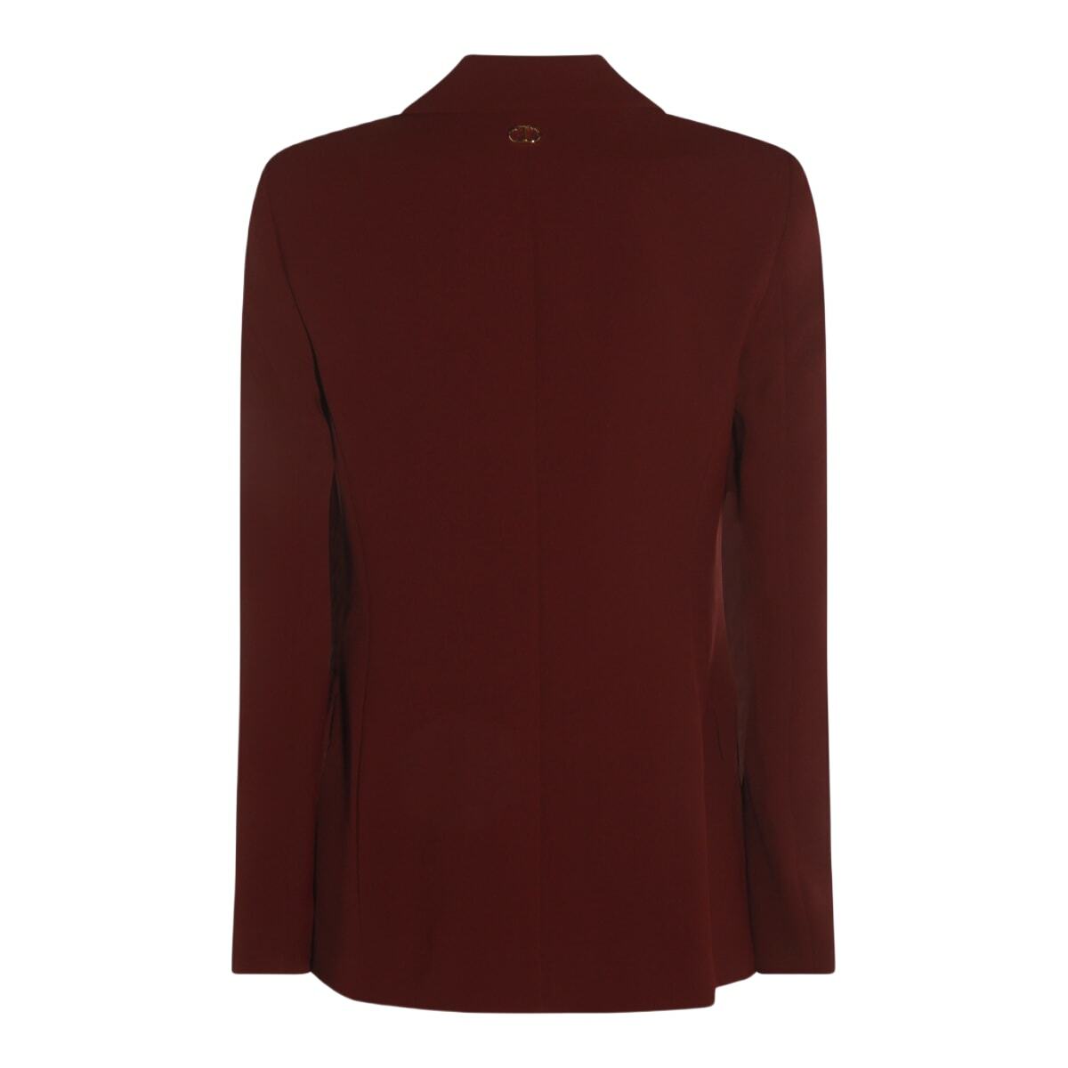 TwinSet Dark Red Viscose Blazer