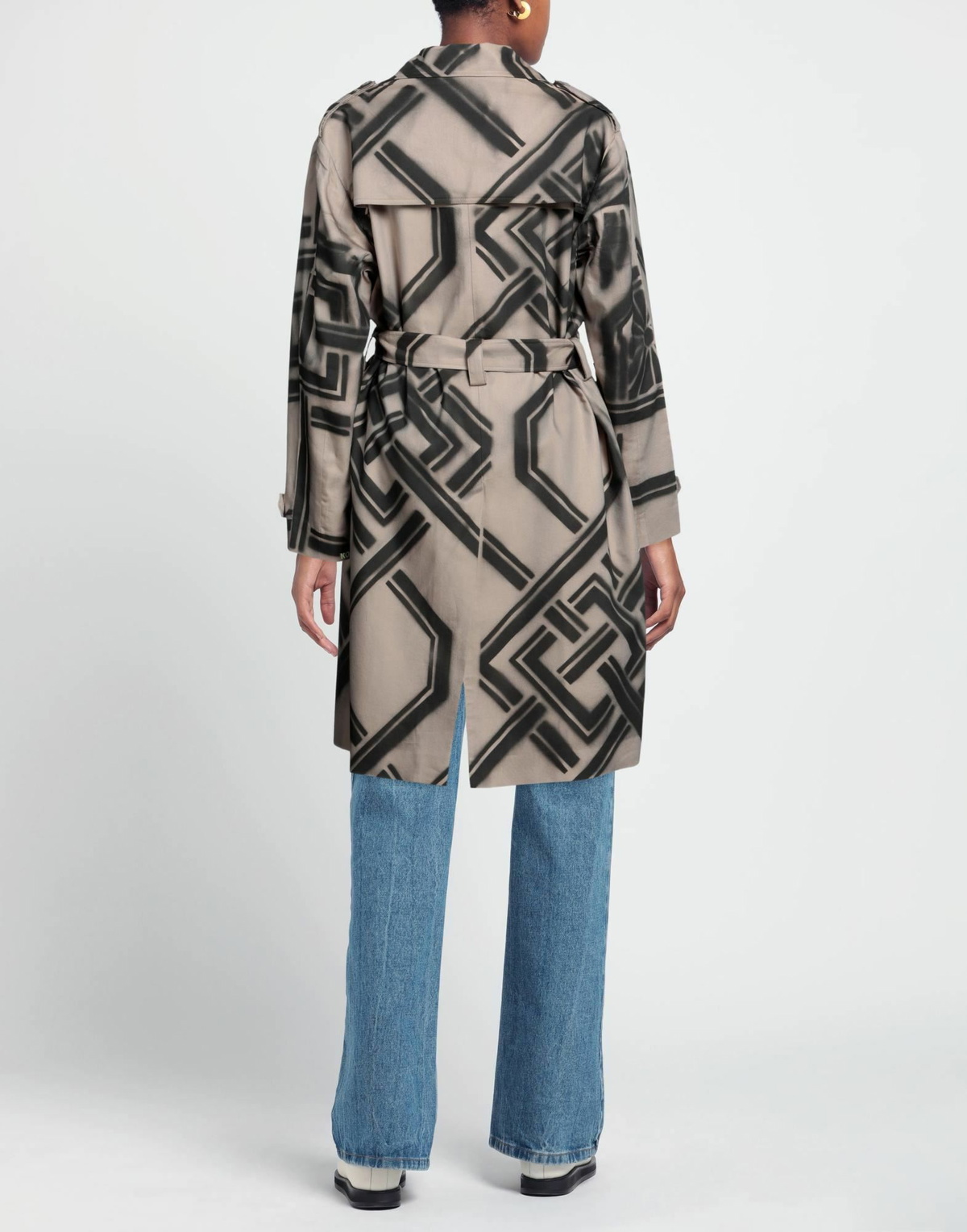 Koché Womens Overcoat & Trench Coat Khaki