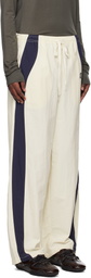 OPEN YY Beige & Navy YY Color Block Lounge Pants