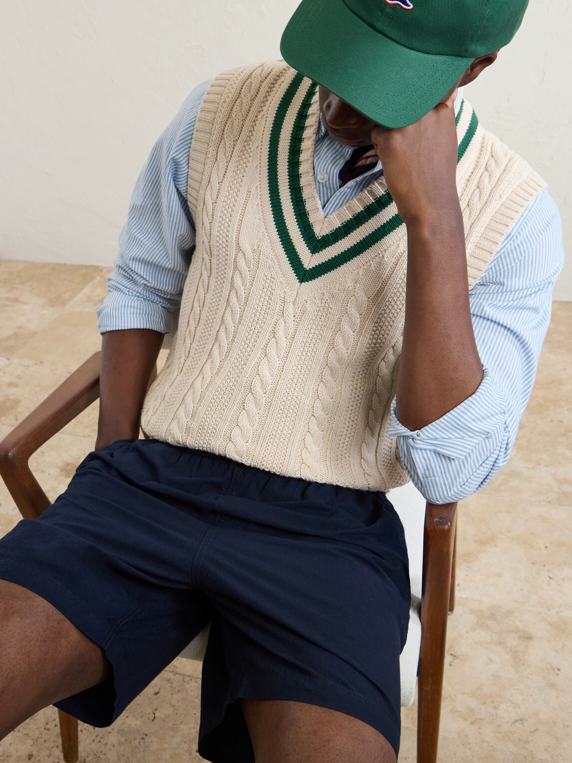 Drake's - Straight-Leg Cotton Drawstring Shorts - Blue