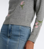 Erdem Floral intarsia wool polo sweater