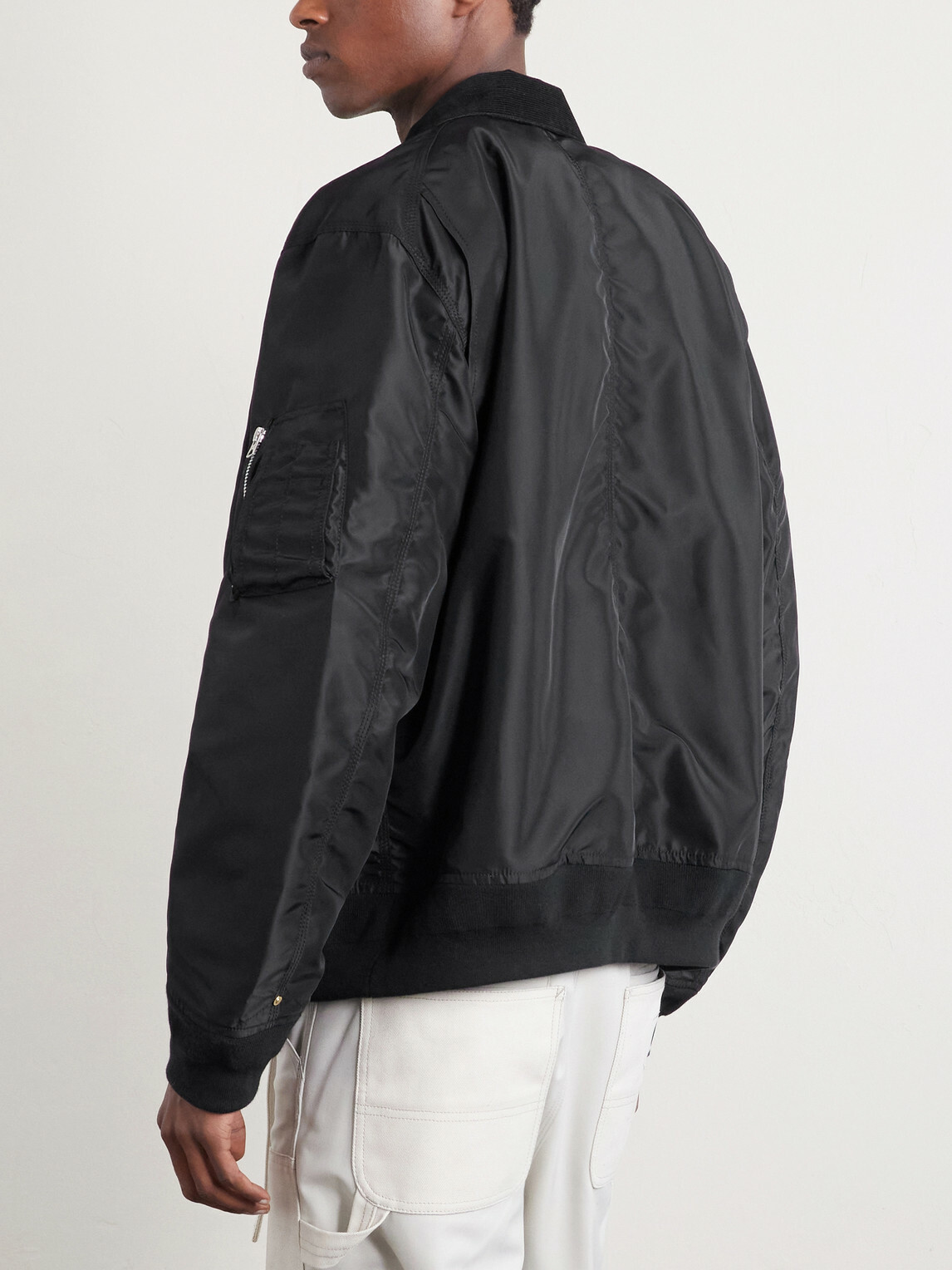 Sacai - Carhart WIP Padded Shell and Cotton-Twill Bomber Jacket - Black
