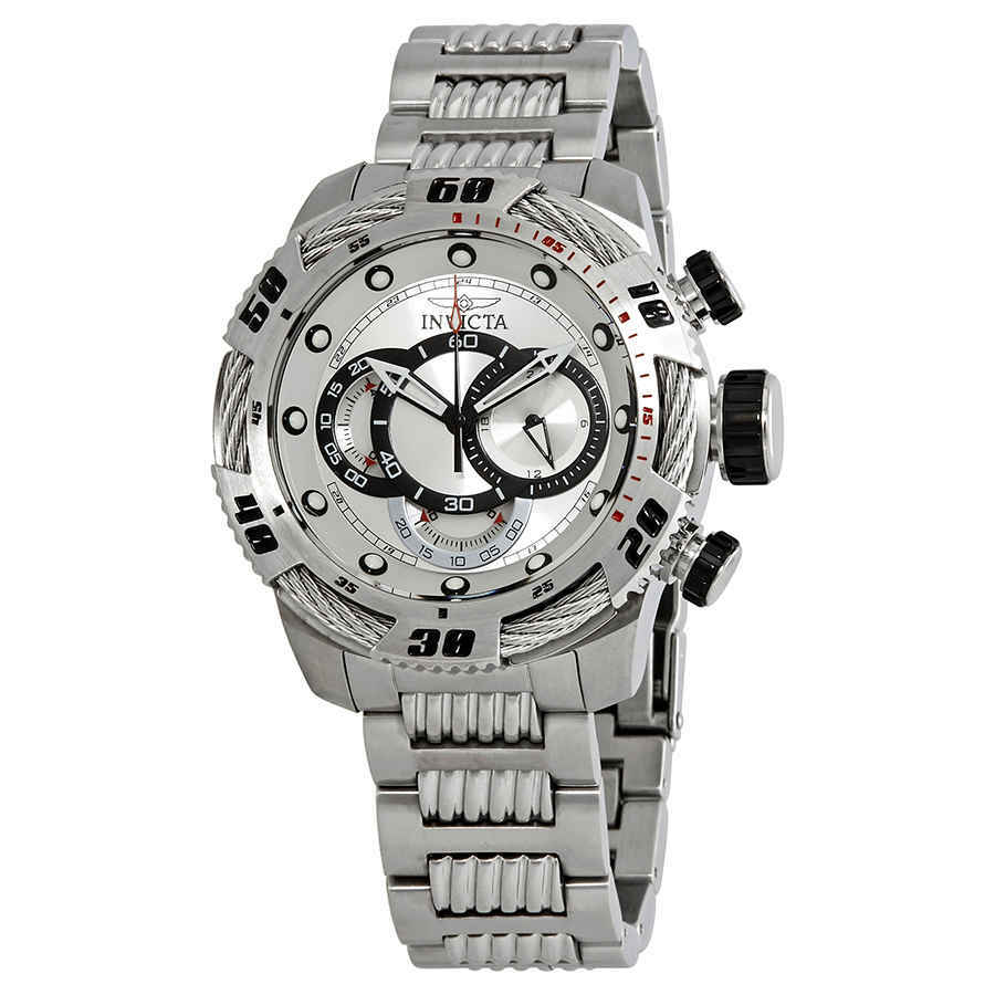 Invicta Speedway Chronograph Silver Dial Mens Watch 25479
