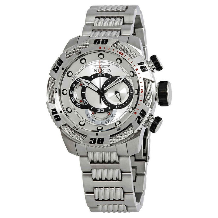 Photo: Invicta Speedway Chronograph Silver Dial Mens Watch 25479