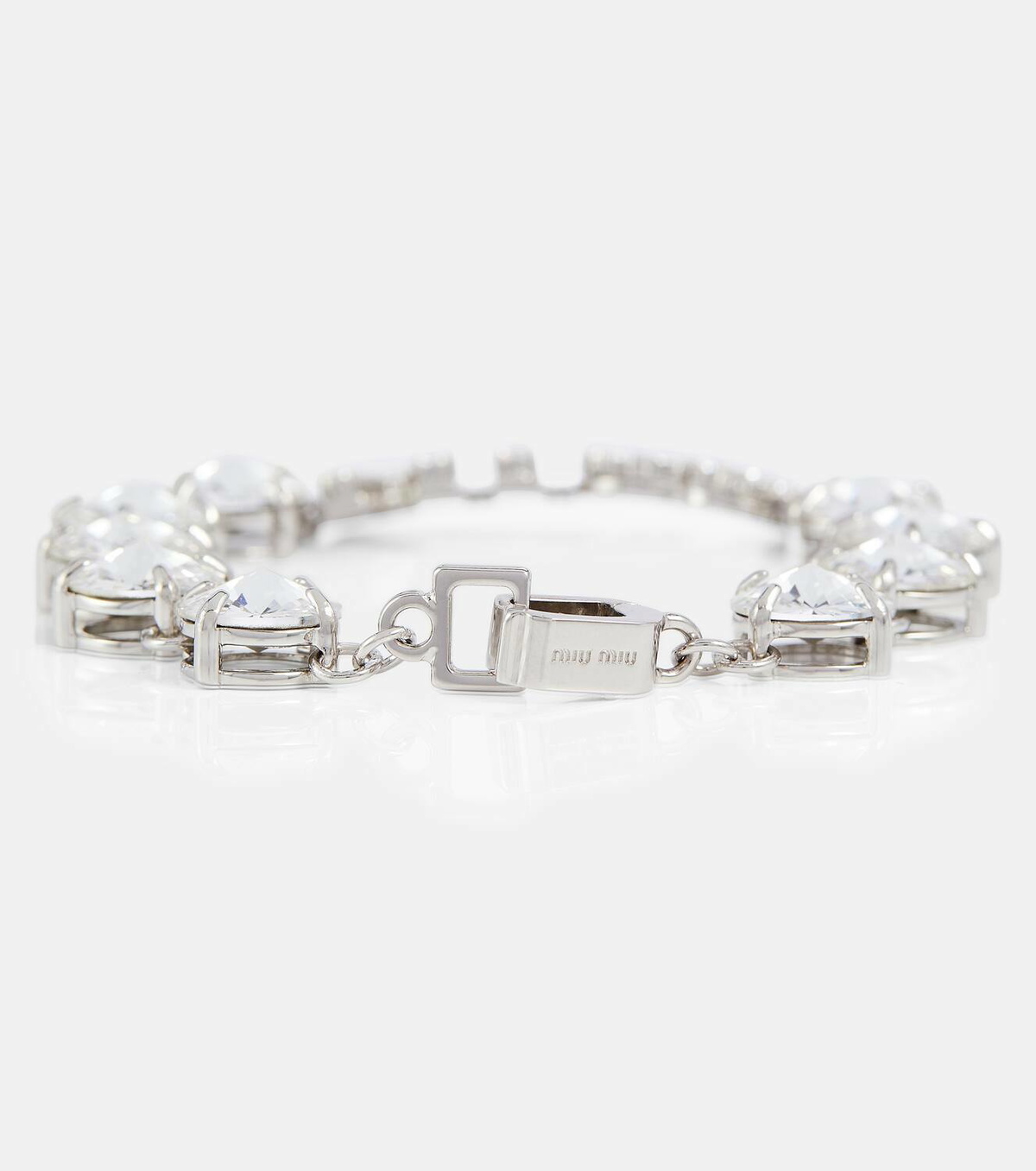 Miu Miu Logo crystal-embellished bracelet