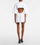 Wardrobe.NYC Open-back cotton-blend jersey minidress