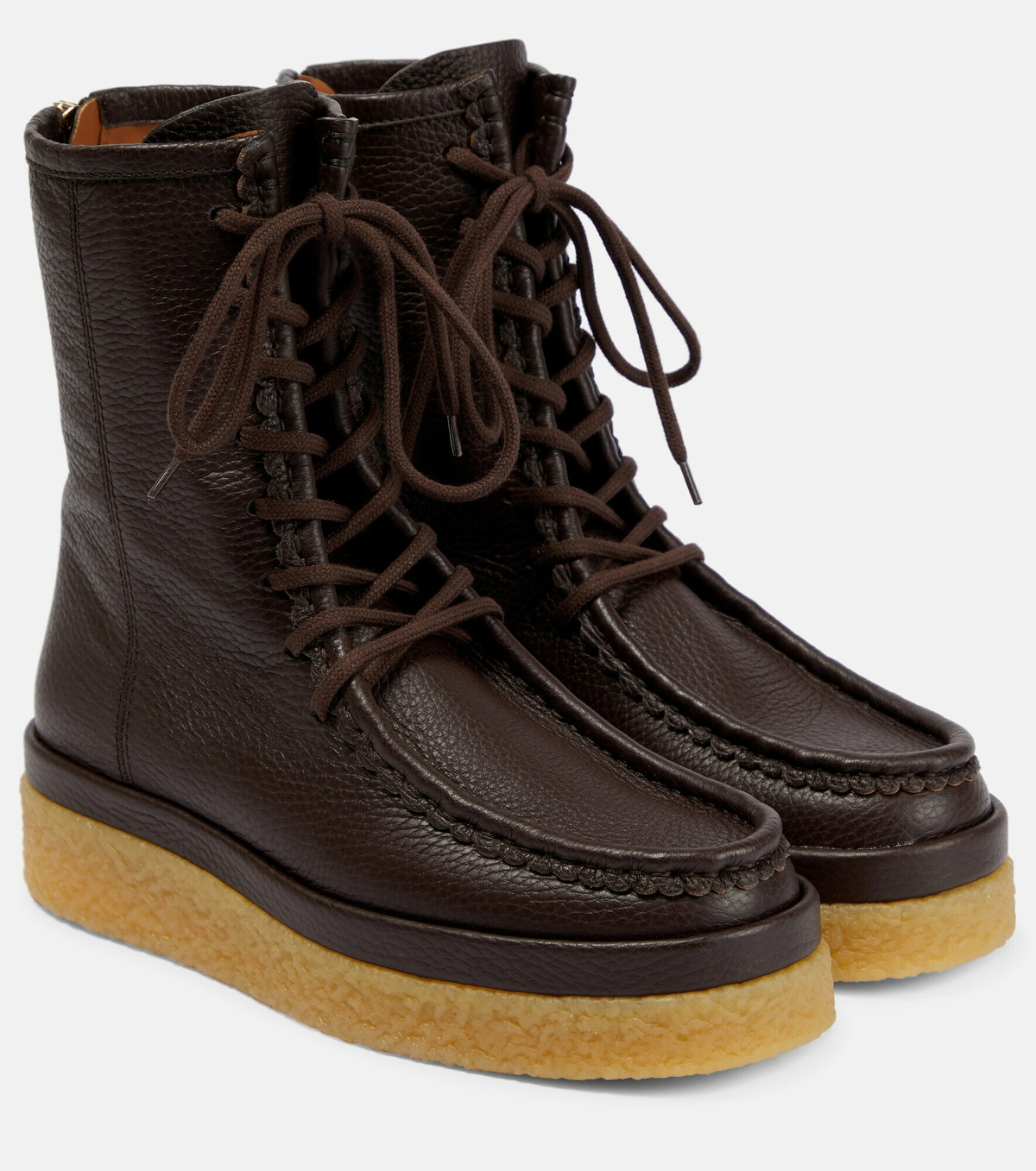 Chloé Black Calf Leather Bos Taurus Lace Up Boots main image 0