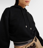 Loewe Cropped cotton jersey hoodie