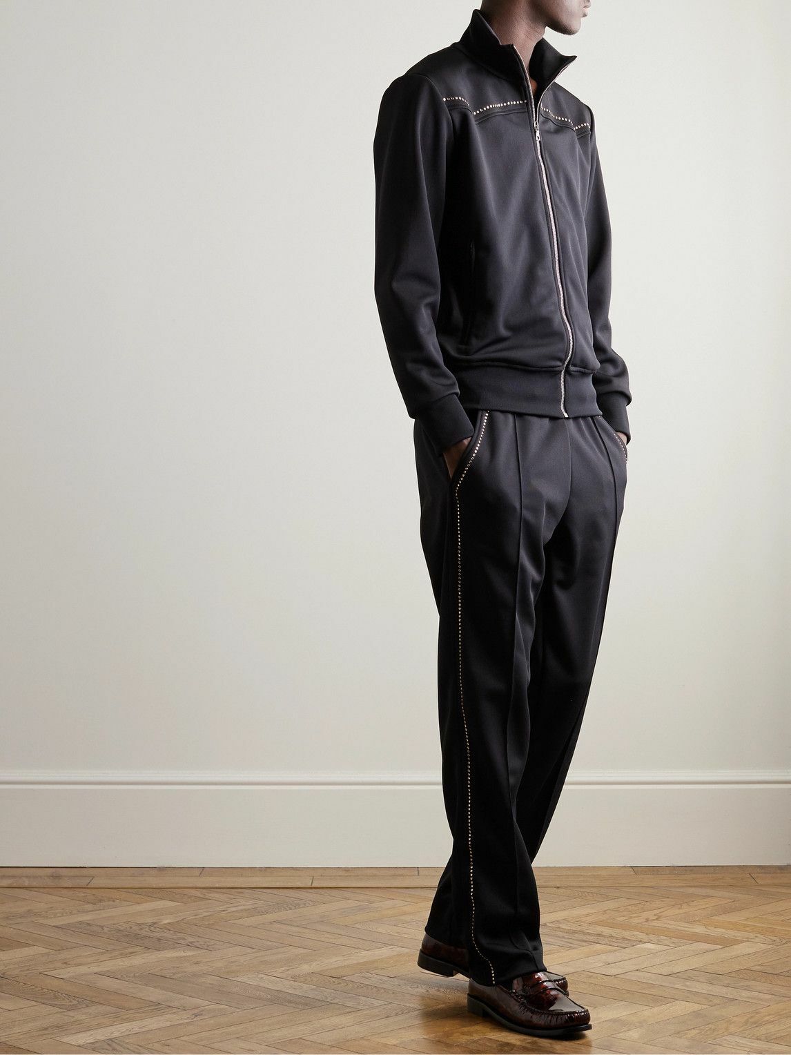 Palm Angels - Studded Tech-Jersey Track Pants - Black Palm Angels