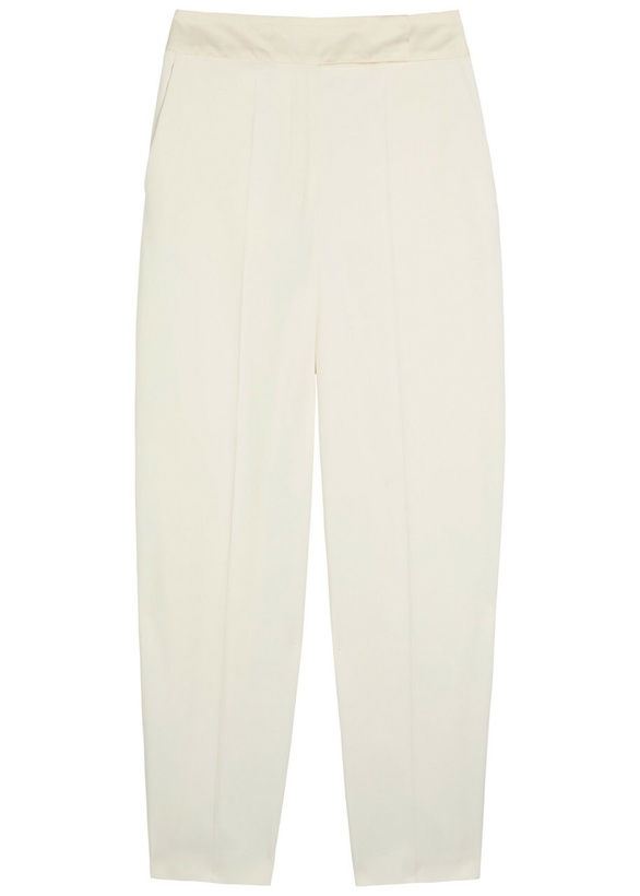 Photo: Joseph Aix Tapered Stretch-crepe Trousers Cream