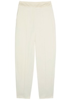 Joseph Aix Tapered Stretch-crepe Trousers Cream