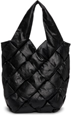 Bottega Veneta Black Medium Padded Paper Cassette Tote