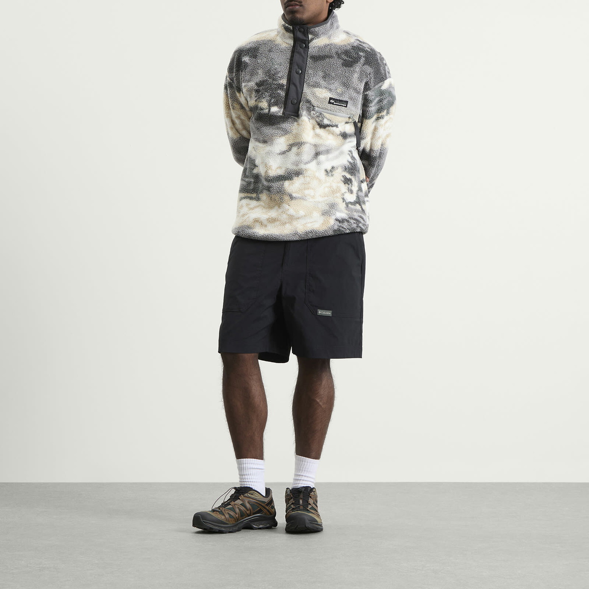 Columbia Men's Helvetia™ II Printed Half Snap Fleece in Shark Dreaming