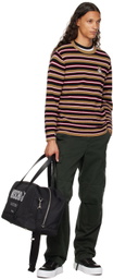 Moschino Brown Virgin Wool Striped Sweater