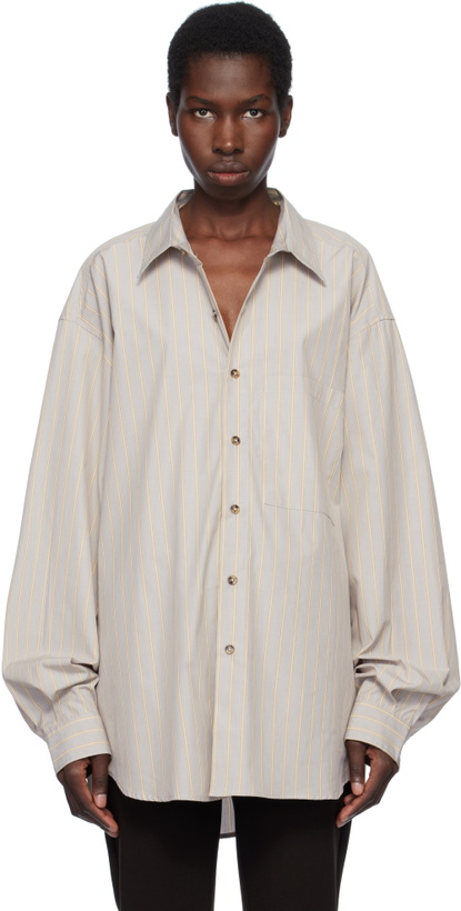 Photo: Gil Rodriguez Gray Big Button Up Shirt