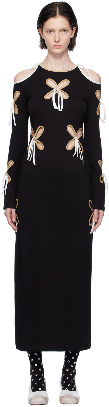 J.Kim Black Cutout Midi Dress