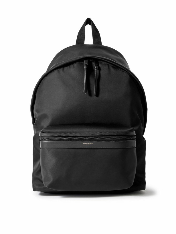 Photo: SAINT LAURENT - City Leather-Trimmed Shell Backpack
