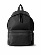 SAINT LAURENT - City Leather-Trimmed Shell Backpack