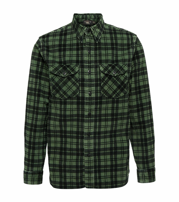 Photo: RRL - Checked corduroy shirt