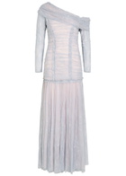 Needle & Thread Gigi Lace One-shoulder Tulle Gown Blue