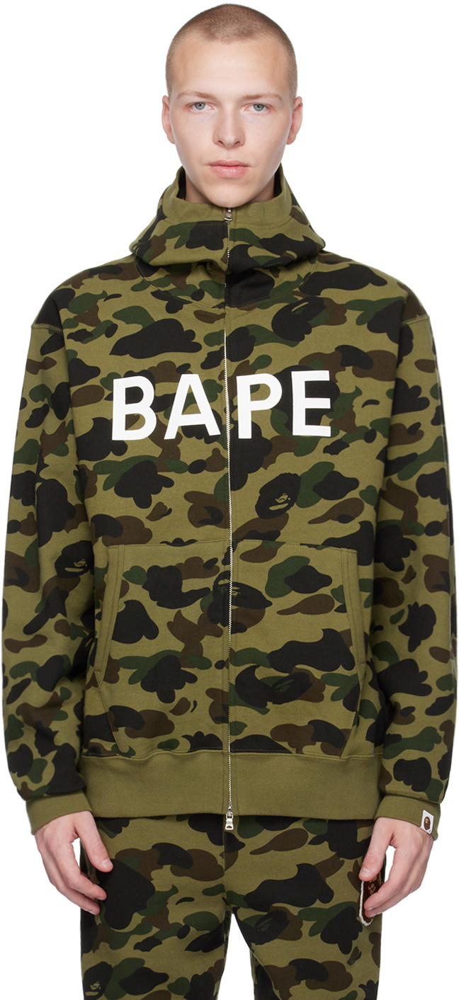 BAPE Green 1st Camo Hoodie A Bathing Ape